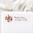 Search for pink horse return address labels Western