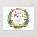 Search for seasonal moving announcement cards Festive