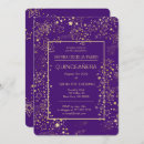 Search for purple gold quinceanera invitations Chic