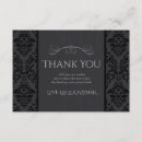 Search for grey damask thank you cards Black and grey