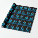 Search for funny 50th birthday wrapping paper Black