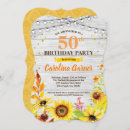 Search for sunflower 50th birthday invitations Country