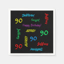 Search for 95th birthday napkins 90th