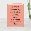 Search for funny sister birthday cards Sarcastic