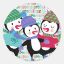 Search for whimsical penguin stickers Festive
