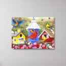 Search for colourful bird canvas prints Flowers