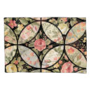 Search for vintage floral pattern pillowcases Black