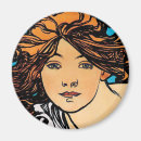 Search for advertisement round magnets Woman