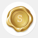 Search for wax wedding stickers Initial