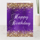 Search for purple glitter birthday cards Modern
