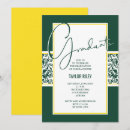 Search for green and yellow invitations High school
