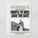 Search for newspaper wedding save the dates Extra extra