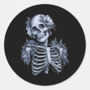 Search for black floral skull stickers Death