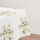 Search for gold white christmas tablecloths Snowflake