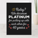 Search for funny 40th anniversary cards Couple