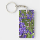 Search for purple flowers key rings Iris