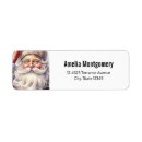 Search for santa hat return address labels Vintage