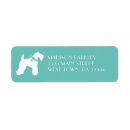 Search for terrier dog return address labels Blue