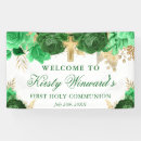 Search for green gold banners Watercolor