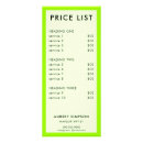 Search for minimalist price lists Simple