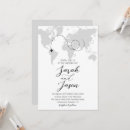 Search for travel wedding invitations World map