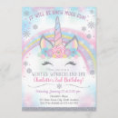 Search for winter unicorn birthday invitations Wonderland