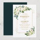 Search for green and gold wedding invitations Botanical