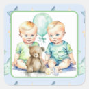 Search for twin boys baby shower stickers Teddy bear