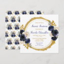 Search for navy sweet 16 invitations Navy blue and gold