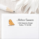 Search for parakeet return address labels Cartoon