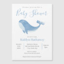 Search for watercolor whale baby shower invitations Under the sea