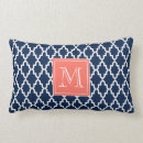 Search for navy blue and coral cushions Geometric