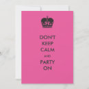Search for keep calm birthday invitations Party