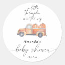 Search for little pumpkin baby shower stickers Watercolor