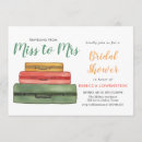 Search for miss to mrs bridal shower invitations Watercolor