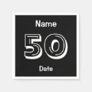 Search for 50th birthday napkins Black and white