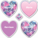 Search for black and white heart pattern stickers Pink
