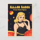 Search for 1950 style postcards Pinup girl