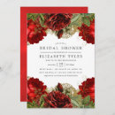 Search for red rose bridal shower invitations Vintage