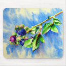 Search for blueberries mousepads Watercolor