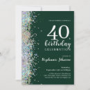 Search for emerald green birthday invitations Adult birthday party