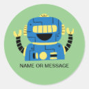 Search for blue robot stickers Birthday