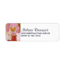Search for pink gingham return address labels Whimsical