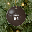 Search for boys soccer christmas tree decorations Name customised athlete
