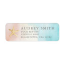 Search for starfish wedding return address labels Watercolor