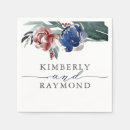 Search for blue and burgundy napkins Marsala