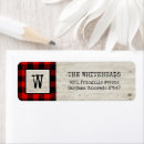 Search for country plaid return address labels Wood
