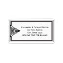 Search for 1920s wedding return address labels Black and white