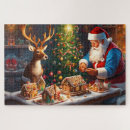 Search for reindeer puzzles Santa claus