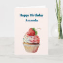 Search for strawberry birthday cards Cupcake